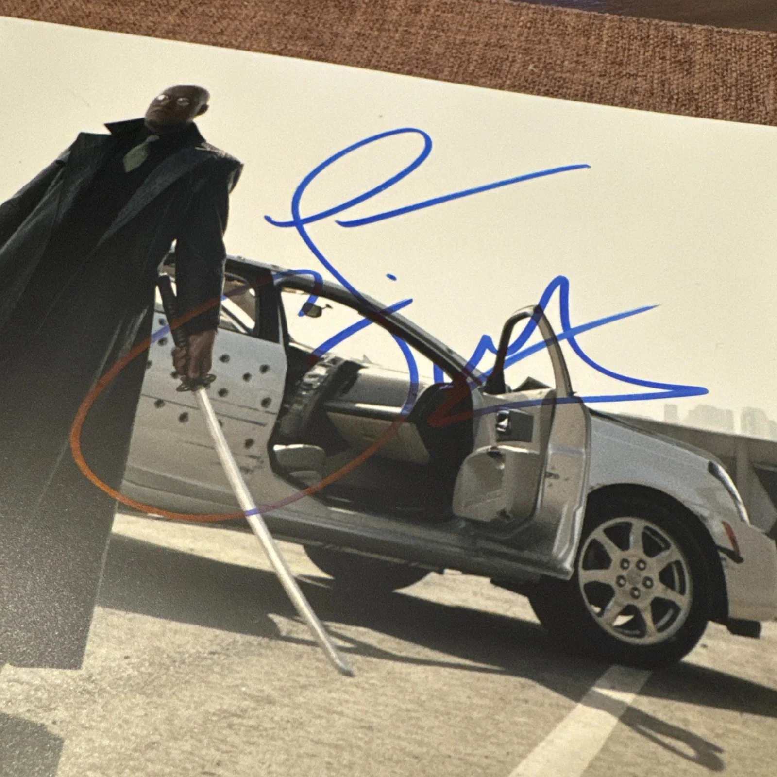 Laurence Fishburne — Laurence Fishburne Autographed The Matrix 8x10 Photograph Morpheus w/COA Holo !, изображение 4