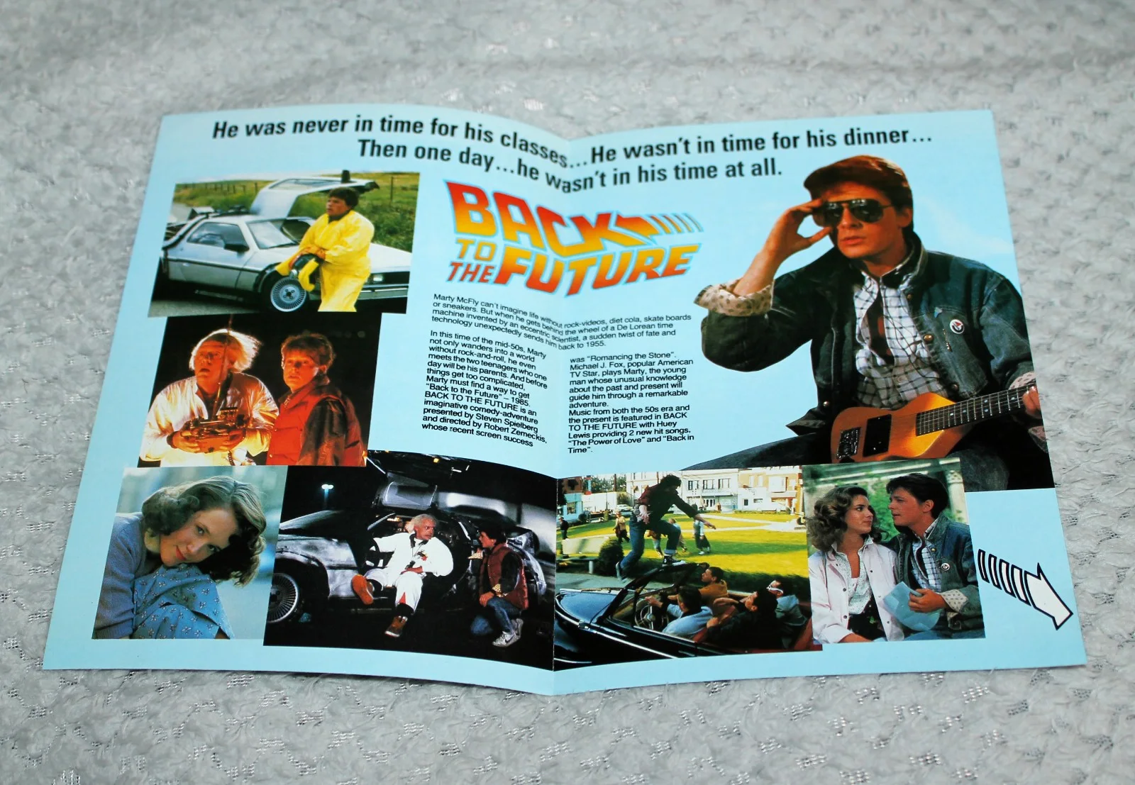 Back to the Future - Original Promotional 4 sided Flyer from 1985, изображение 3