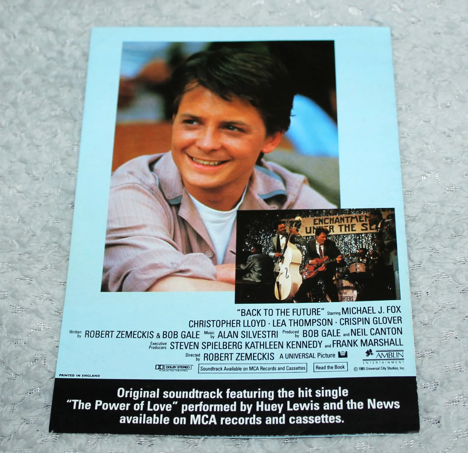 Back to the Future - Original Promotional 4 sided Flyer from 1985, изображение 4