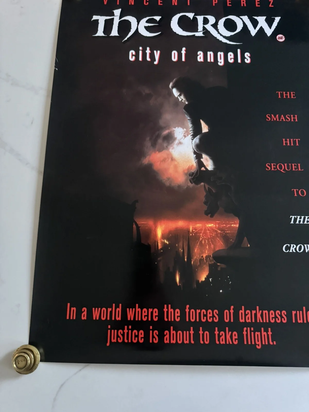 The Crow: City of Angels Original 1996 video Movie Poster, изображение 2