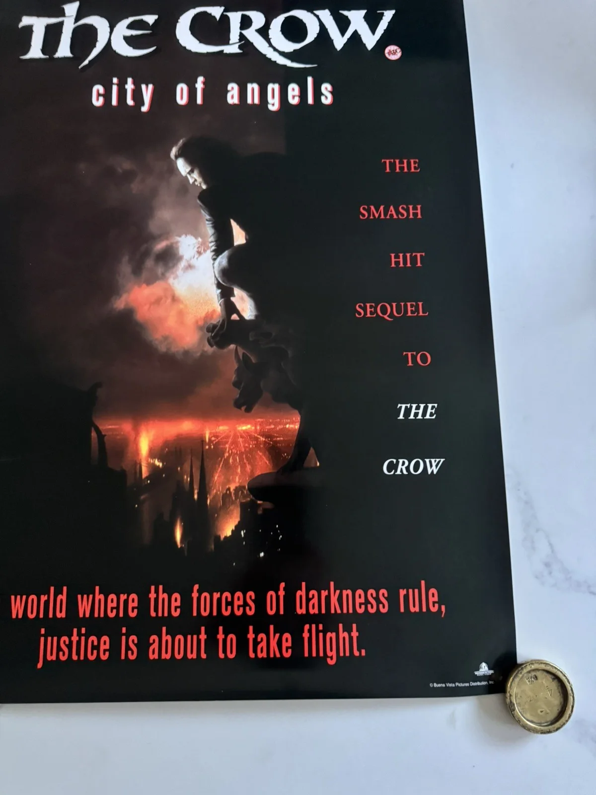 The Crow: City of Angels Original 1996 video Movie Poster, изображение 4