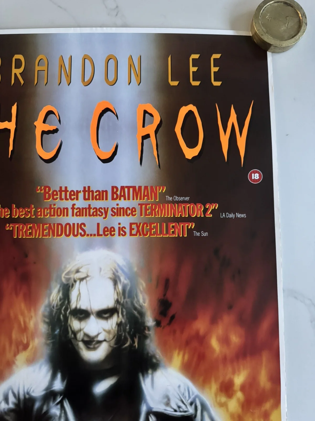 The Crow - Brandon Lee 1994 Original Video Shop Poster - Eric Draven Price Drop, image 3