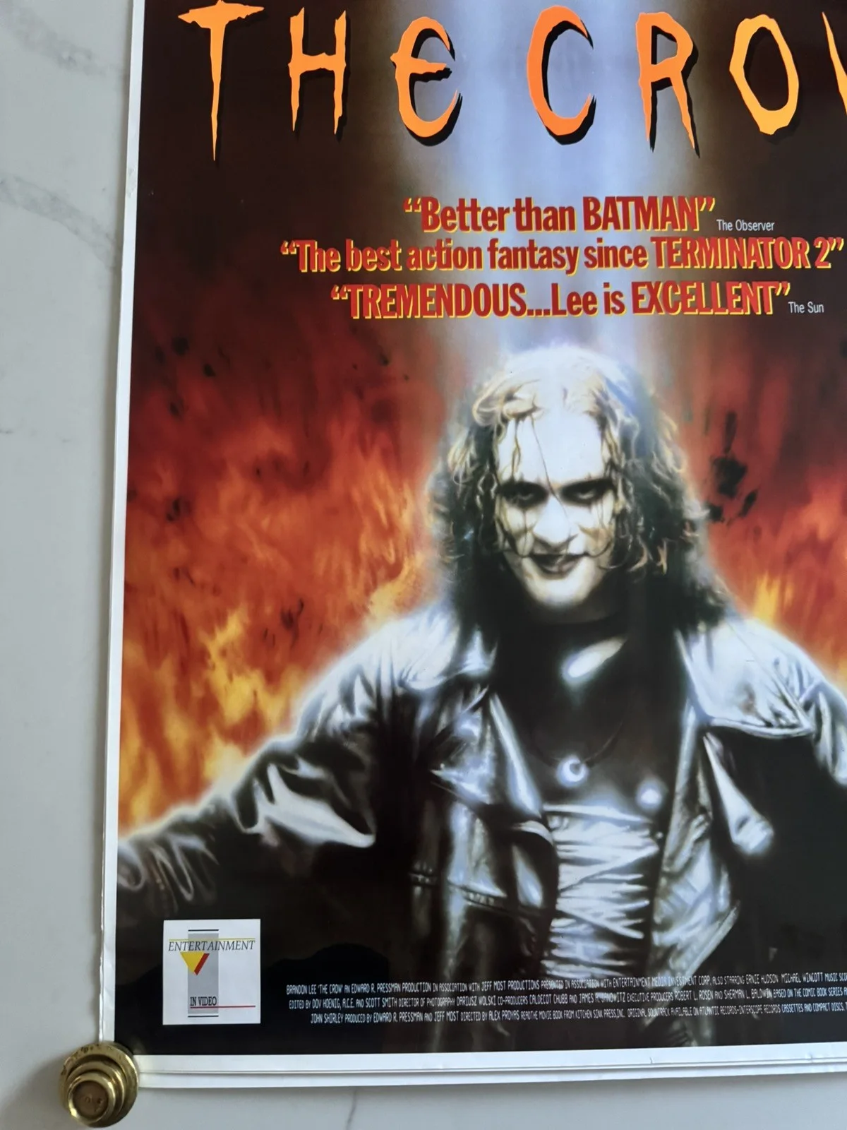 The Crow - Brandon Lee 1994 Original Video Shop Poster - Eric Draven Price Drop, image 4