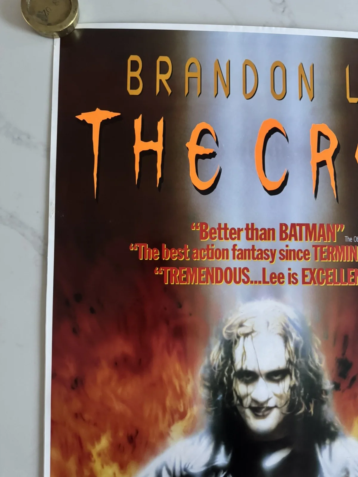 The Crow - Brandon Lee 1994 Original Video Shop Poster - Eric Draven Price Drop, image 5