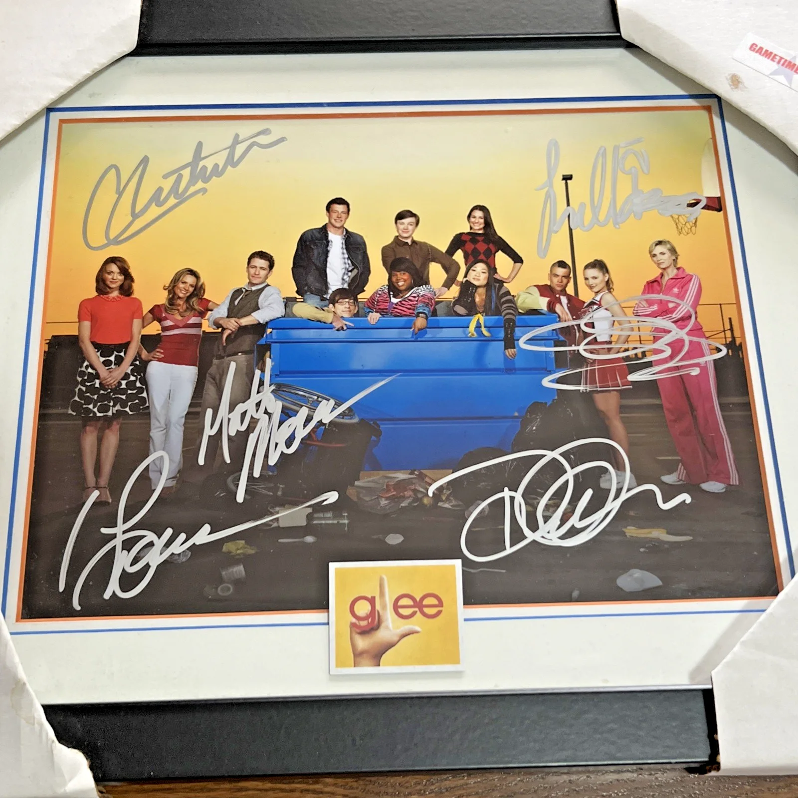 Cory Monteith, Matthew Morrison, Lea Michele, Jane Lynch — Glee Cast 6 Autograph Signed Photo Framed COA Monteith Morrison Michele Lynch TV, изображение 2