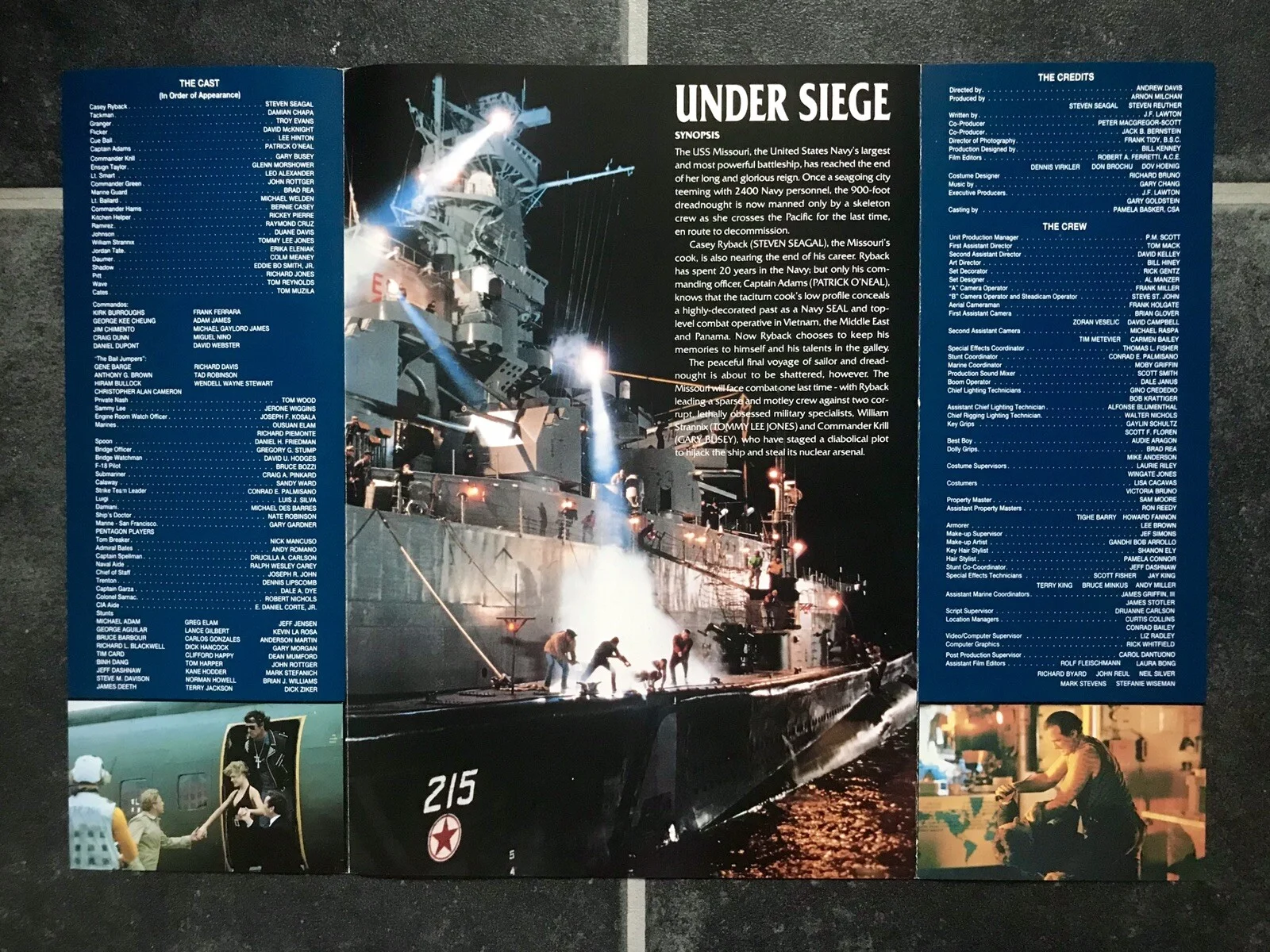 UNDER SIEGE Movie Film 1992 Press Kit STEVEN SEAGAL TOMMY LEE JONES GARY BUSEY, изображение 5
