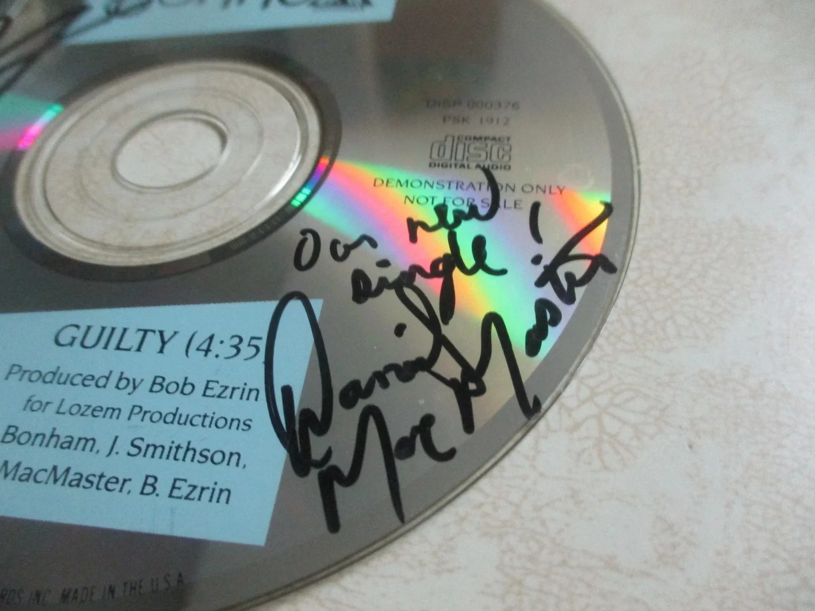 BONHAM AUTHENTIC SIGNED/AUTOGRAPHED DEMO CD SINGLE-DANIEL MCMASTER (RIP) + JASON, image 3