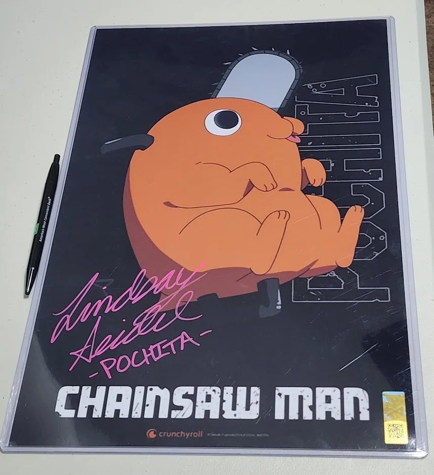 Lindsay Seidel — Lindsay Seidel Autographed Signed 11x17 Large Photo POCHITA Chainsaw Man, изображение 2
