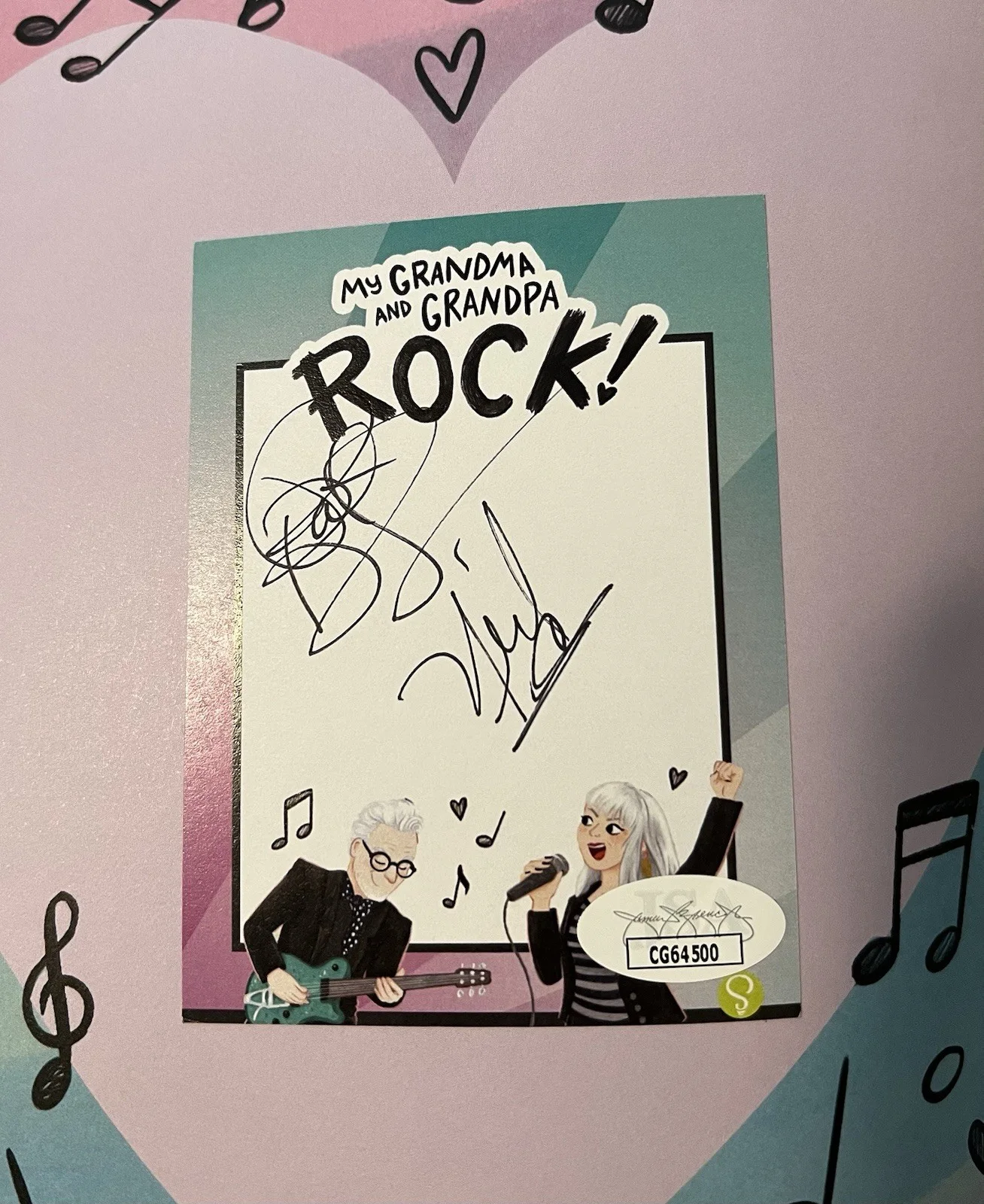 PAT BENATAR & NEIL GIRALDO JSA SIGNED Children's book Grandma and Grandpa Rock!, изображение 3