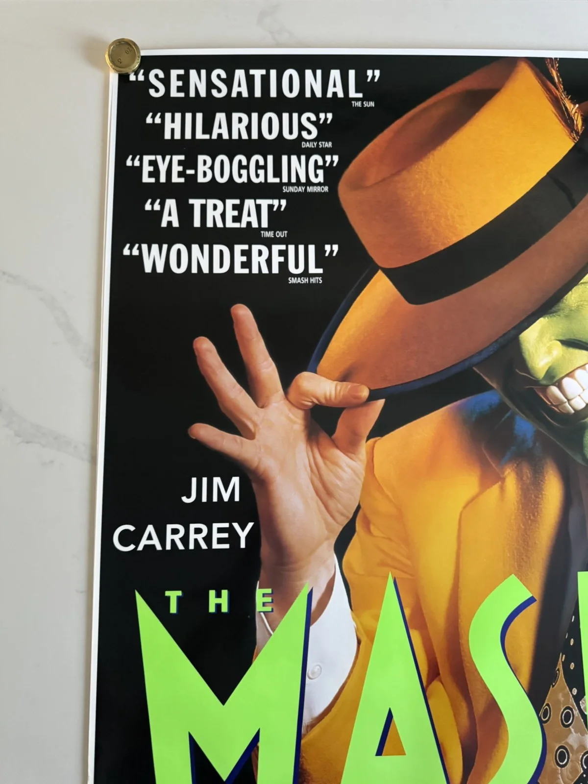 The MASK 23.5 x 33 Original film vhs video store poster movie cinema, изображение 3