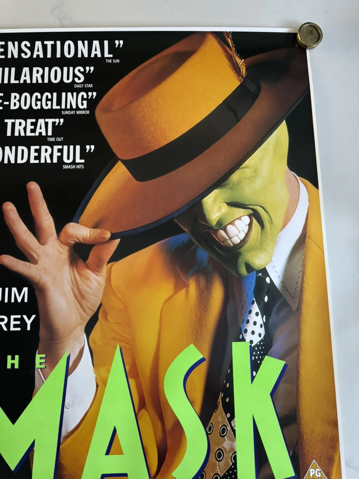 The MASK 23.5 x 33 Original film vhs video store poster movie cinema, изображение 4