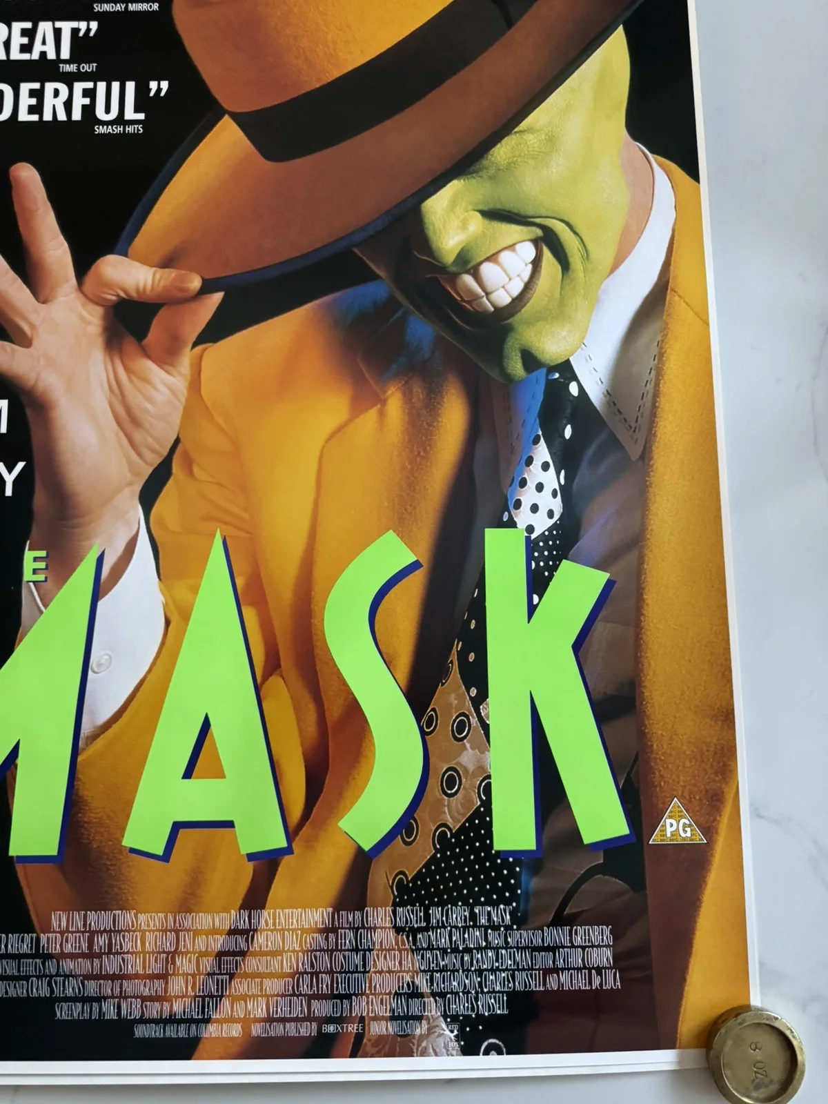 The MASK 23.5 x 33 Original film vhs video store poster movie cinema, изображение 5