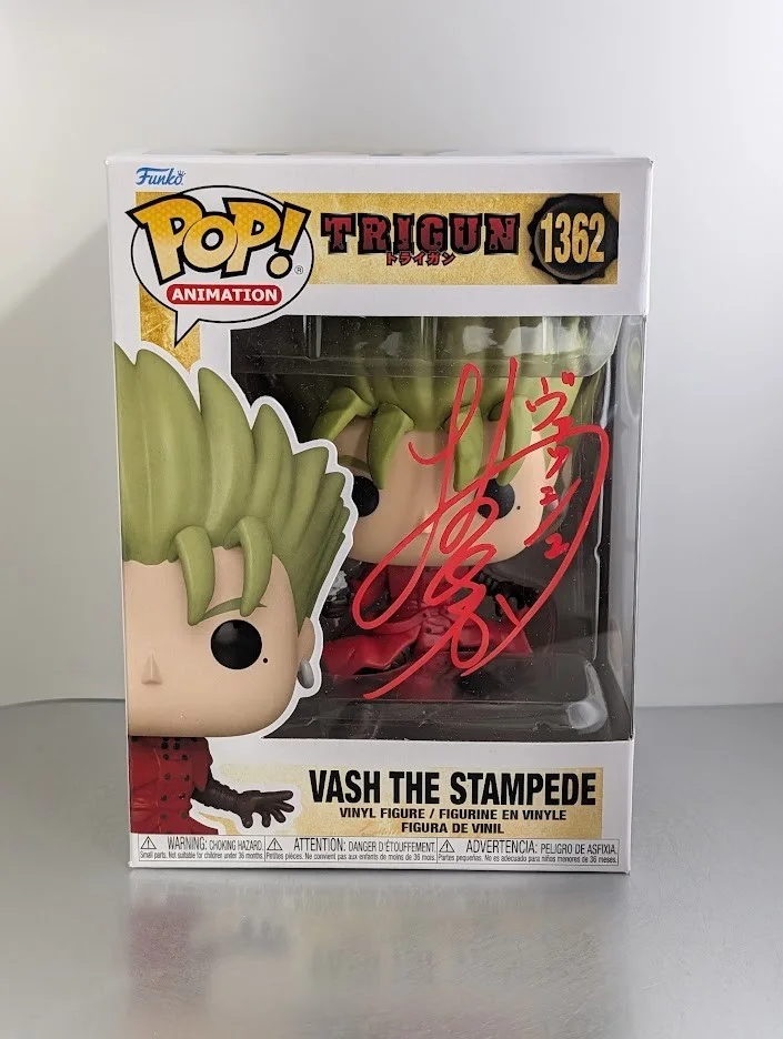 Masaya Onosaka — Masaya Onosaka JVA Signed Autographed Funko Pop #1362 Vash The Stampede Trigun, изображение 2