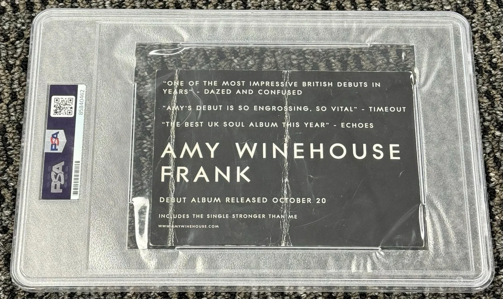 Amy Winehouse Signed Autograph 2003 Frank Debut Album Promo Photo Card PSA/DNA, image 2