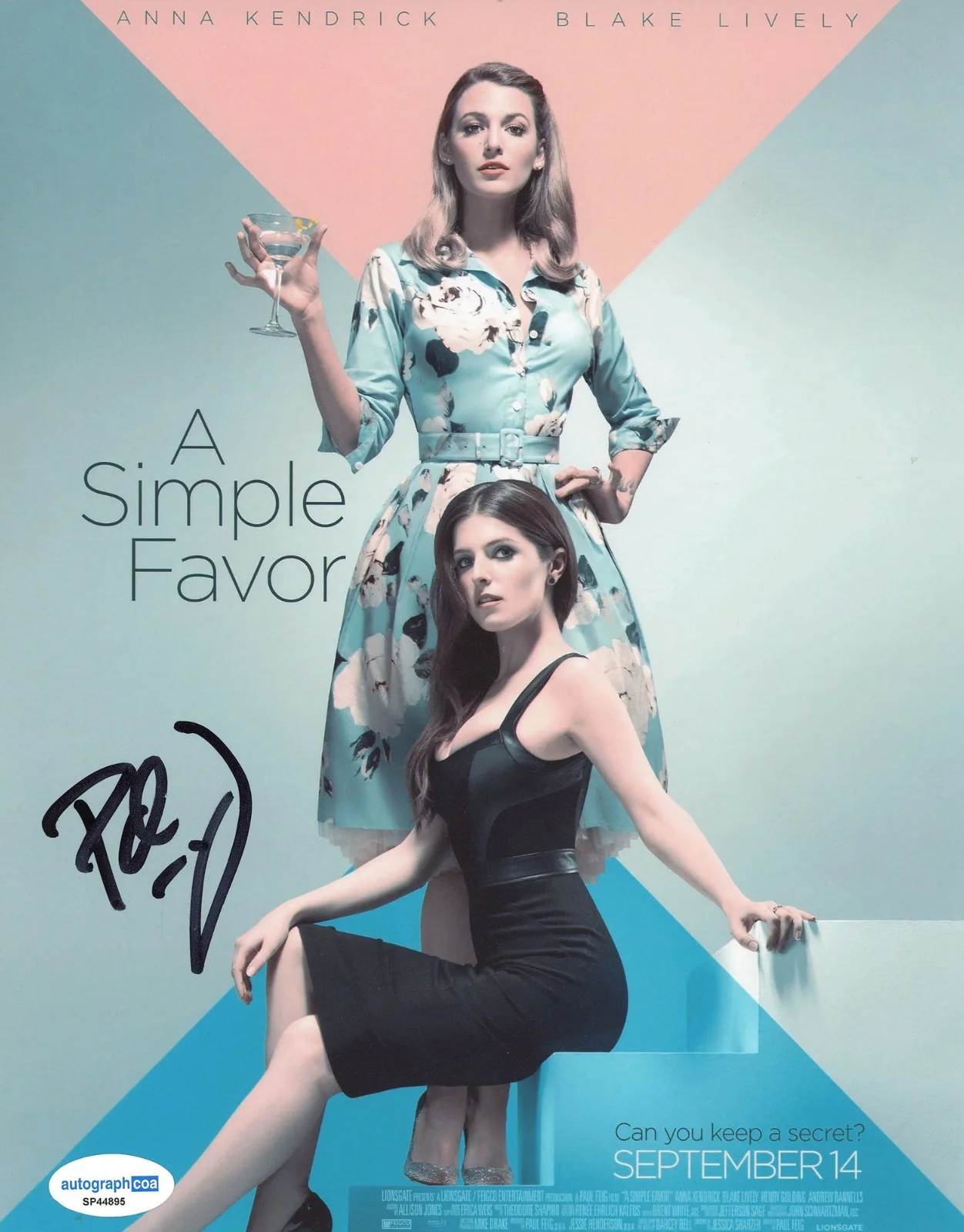 Paul Feig — Paul Feig signed "A SIMPLE FAVOR" 8x10 Photo EXCT PROOF g DIR Housemaid ACOA COA, изображение 4