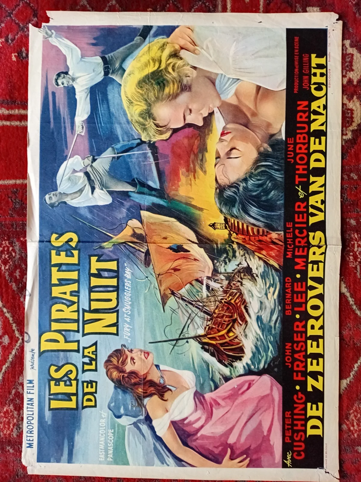 Fury at Smugglers Bay (1961 / 1962) Original Belgian Poster - Swashbuckling, image 2