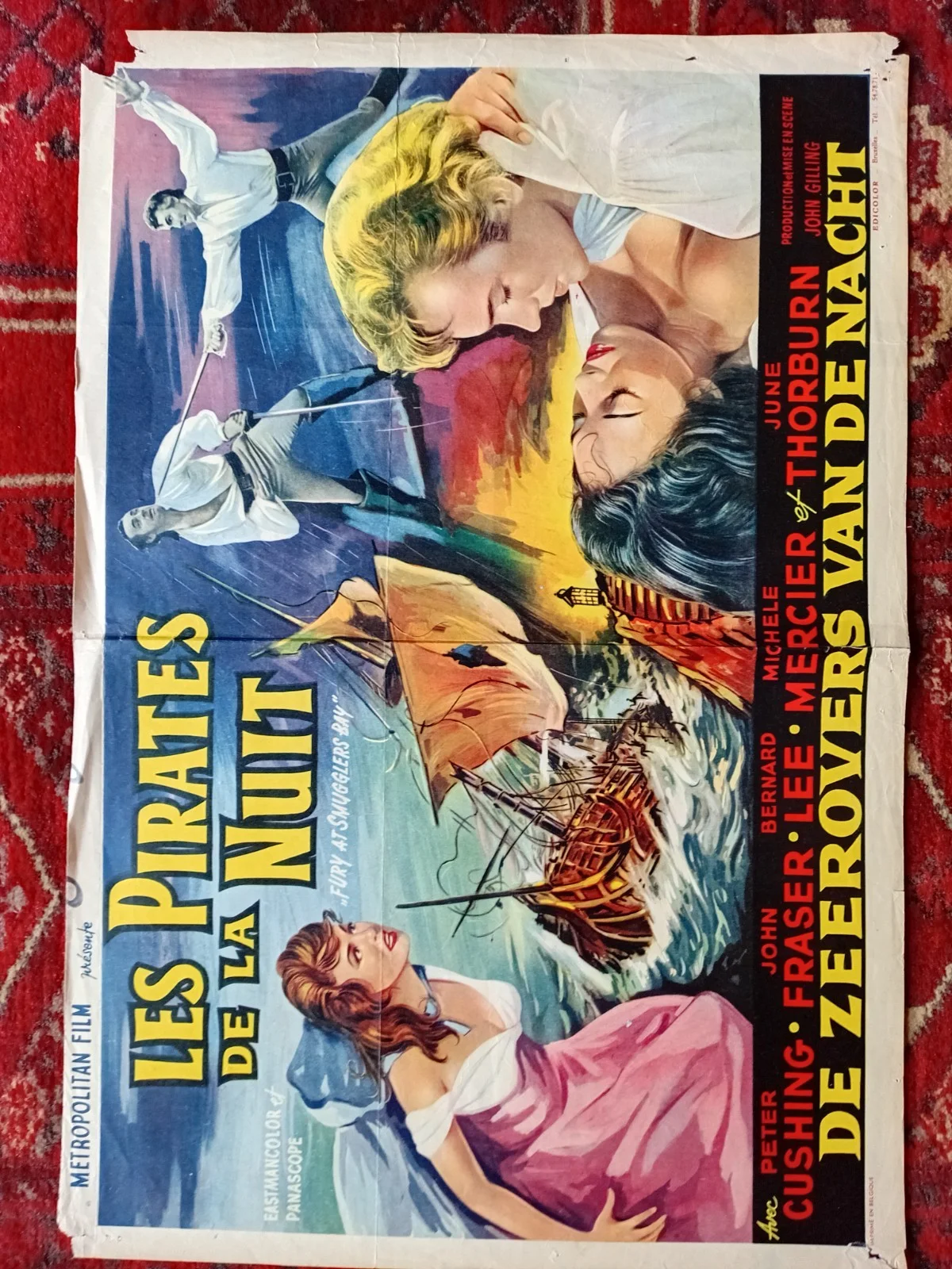 Fury at Smugglers Bay (1961 / 1962) Original Belgian Poster - Swashbuckling, image 3