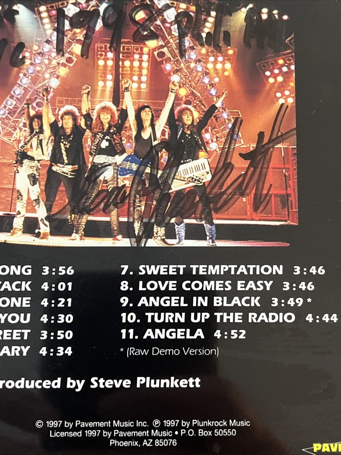 Signed By Steve Plunkett 1998 Autograph - Missing Pieces CD 1987 Club Edition, image 4