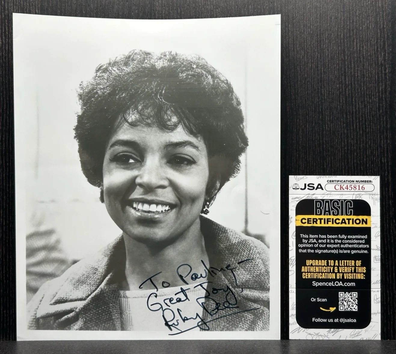 Ruby Dee — RUBY DEE SIGNED 8x10 PHOTO Original Actress Autograph JSA COA AMERICAN GANGSTER, image 2
