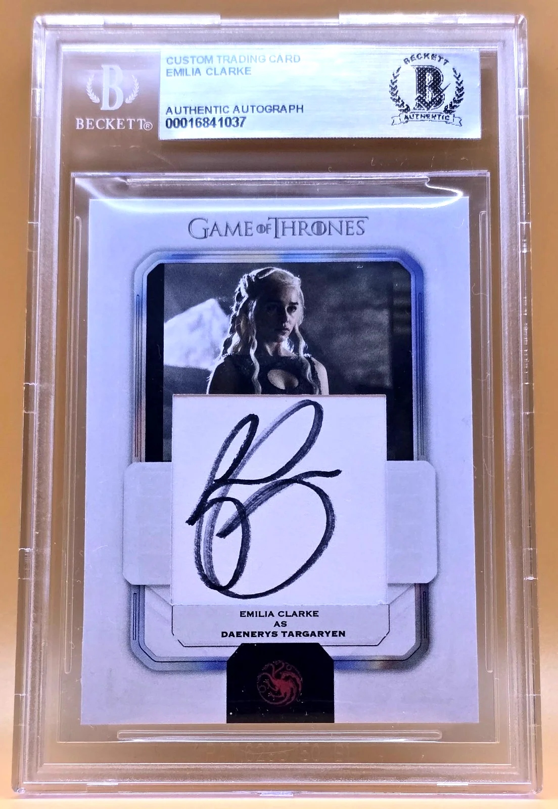 Emilia Clarke — Emilia Clarke Game of Thrones Autograph Beckett BAS Authenticated Slabbed Signed, image 3