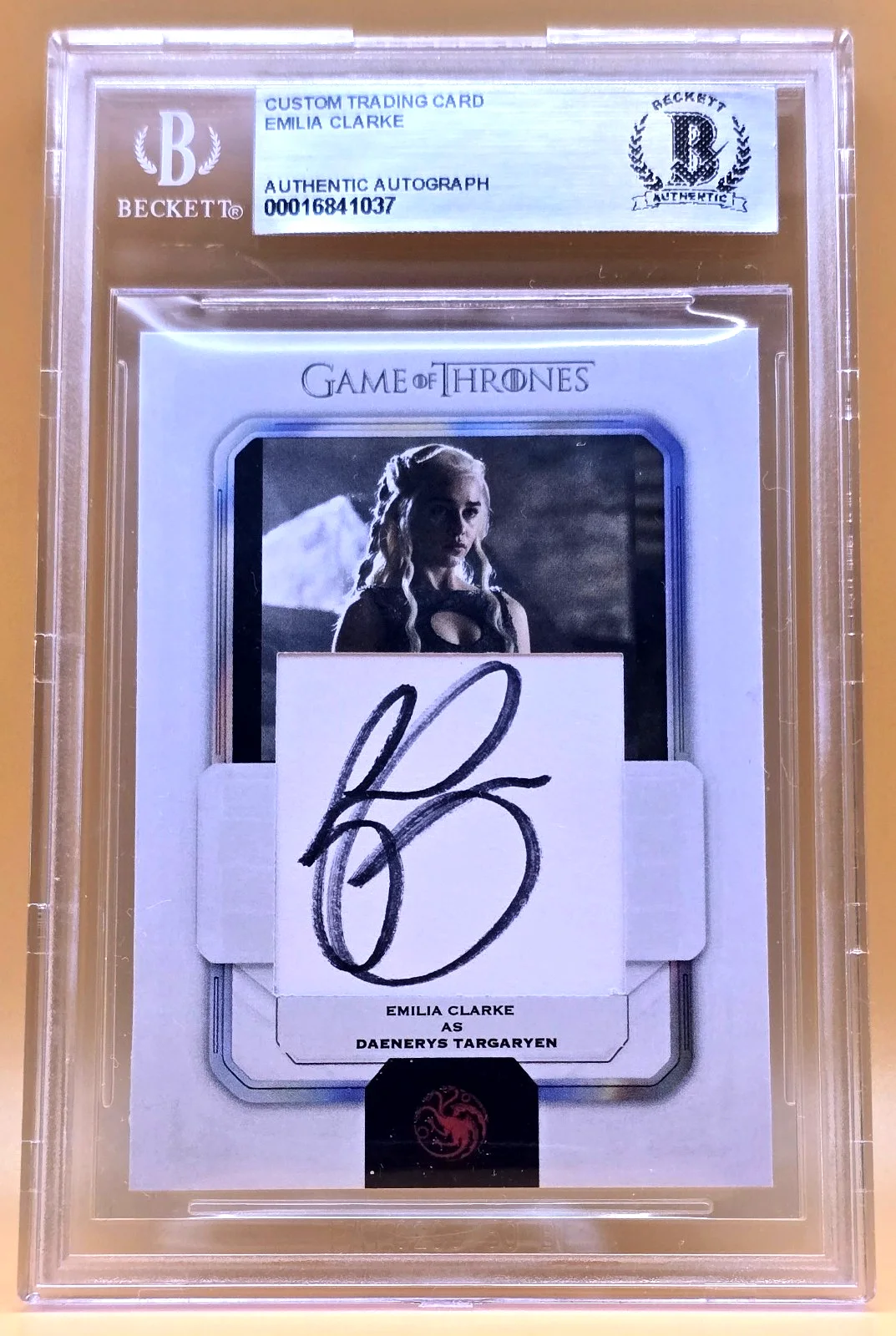Emilia Clarke — Emilia Clarke Game of Thrones Autograph Beckett BAS Authenticated Slabbed Signed, image 4