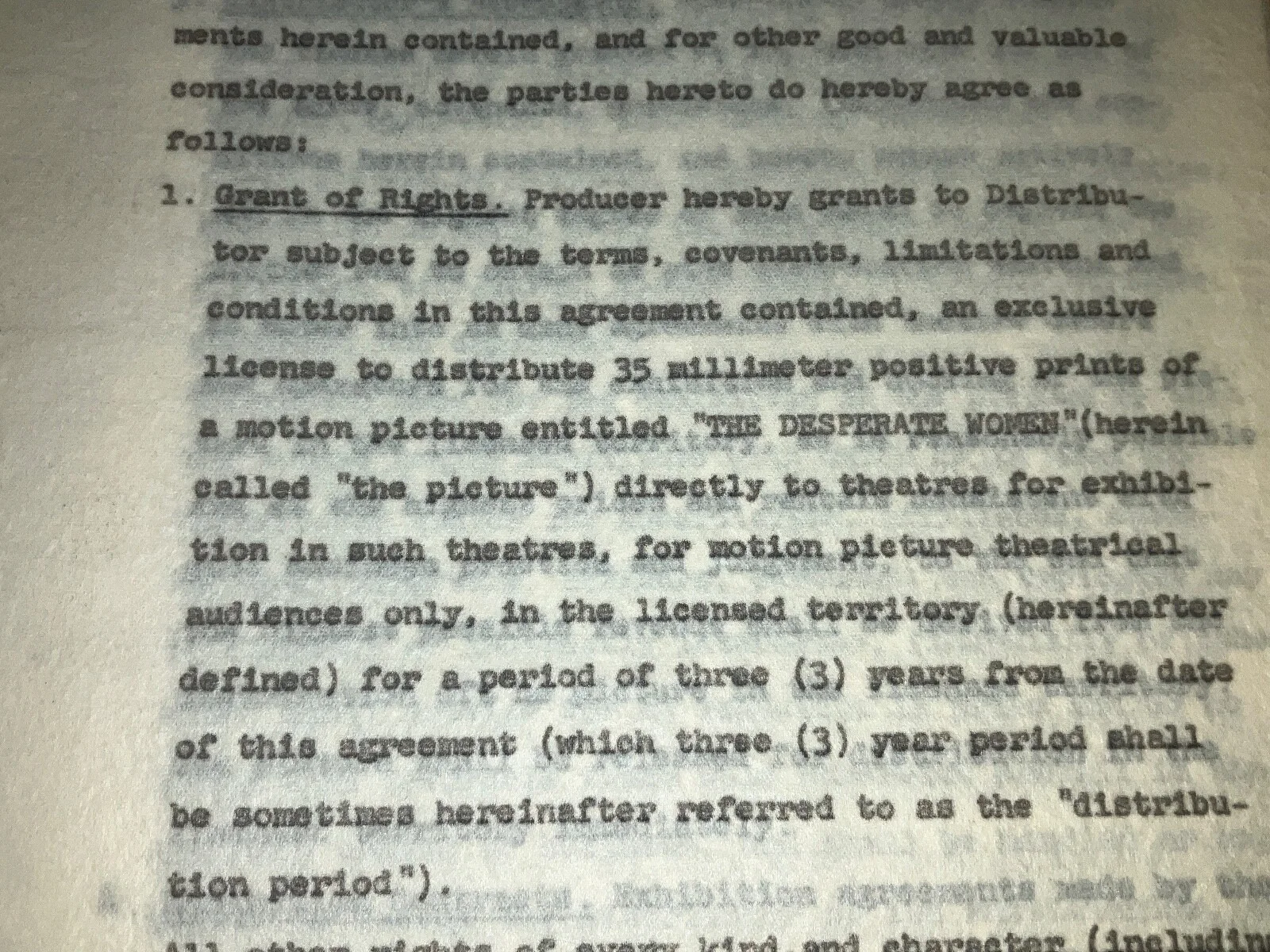 SAM NEWMAN — Desperate Women 1954 Film Contract Sam Newman-Signed Hollywood Contract COA, image 3