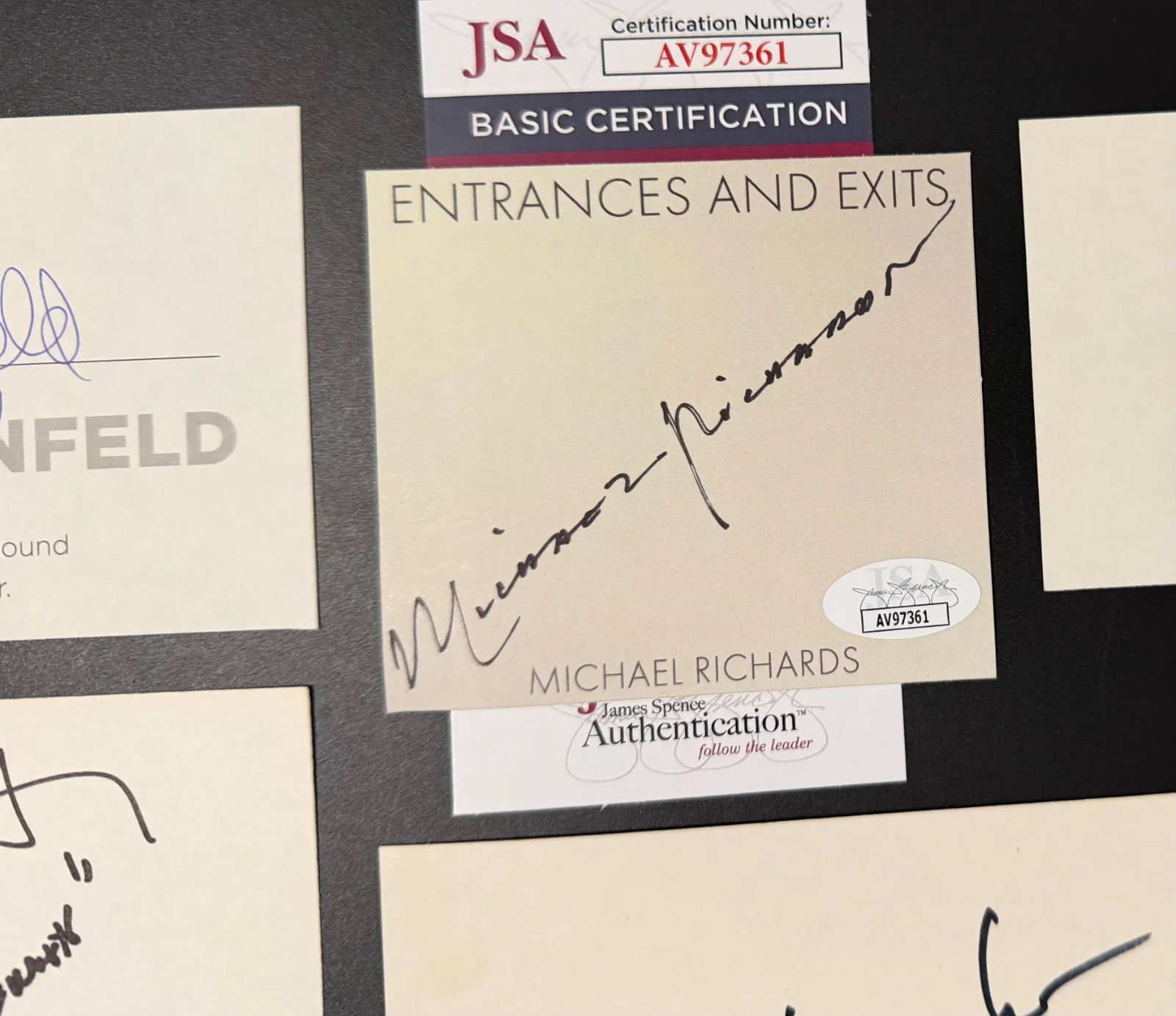 Seinfeld Epic Autograph Lot JSA Jerry Richards Alexander +7 Signed Cards, image 3