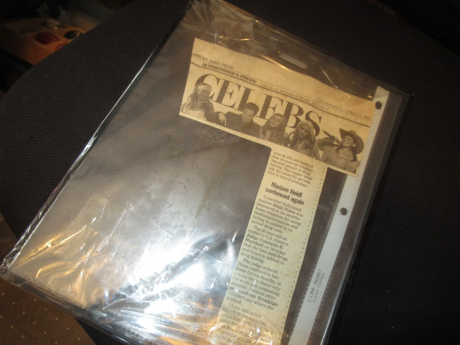 Heidi Fleiss Autographed Framed Heidi Wear Advertising Picture 8.5" x 11", image 2