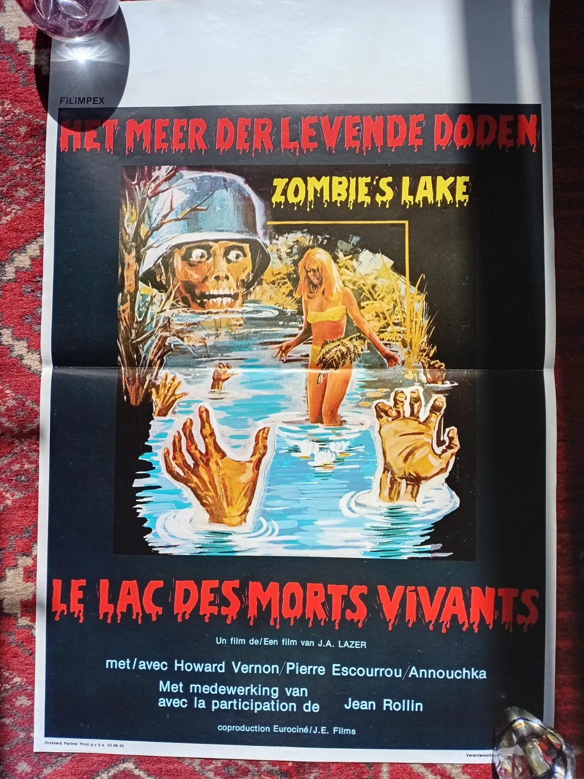 Zombie Lake 1981 Jean Rollin - Original Small French Film Poster 54 x 36cm, изображение 2