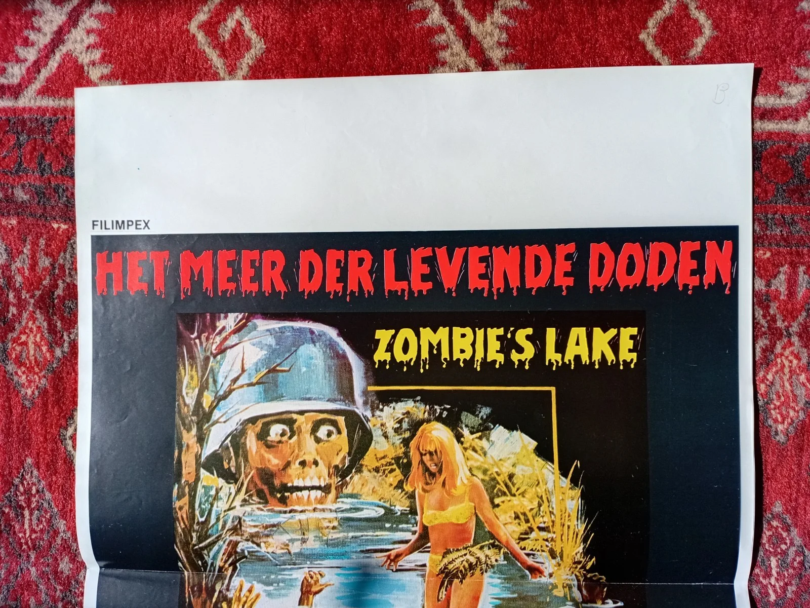 Zombie Lake 1981 Jean Rollin - Original Small French Film Poster 54 x 36cm, изображение 3