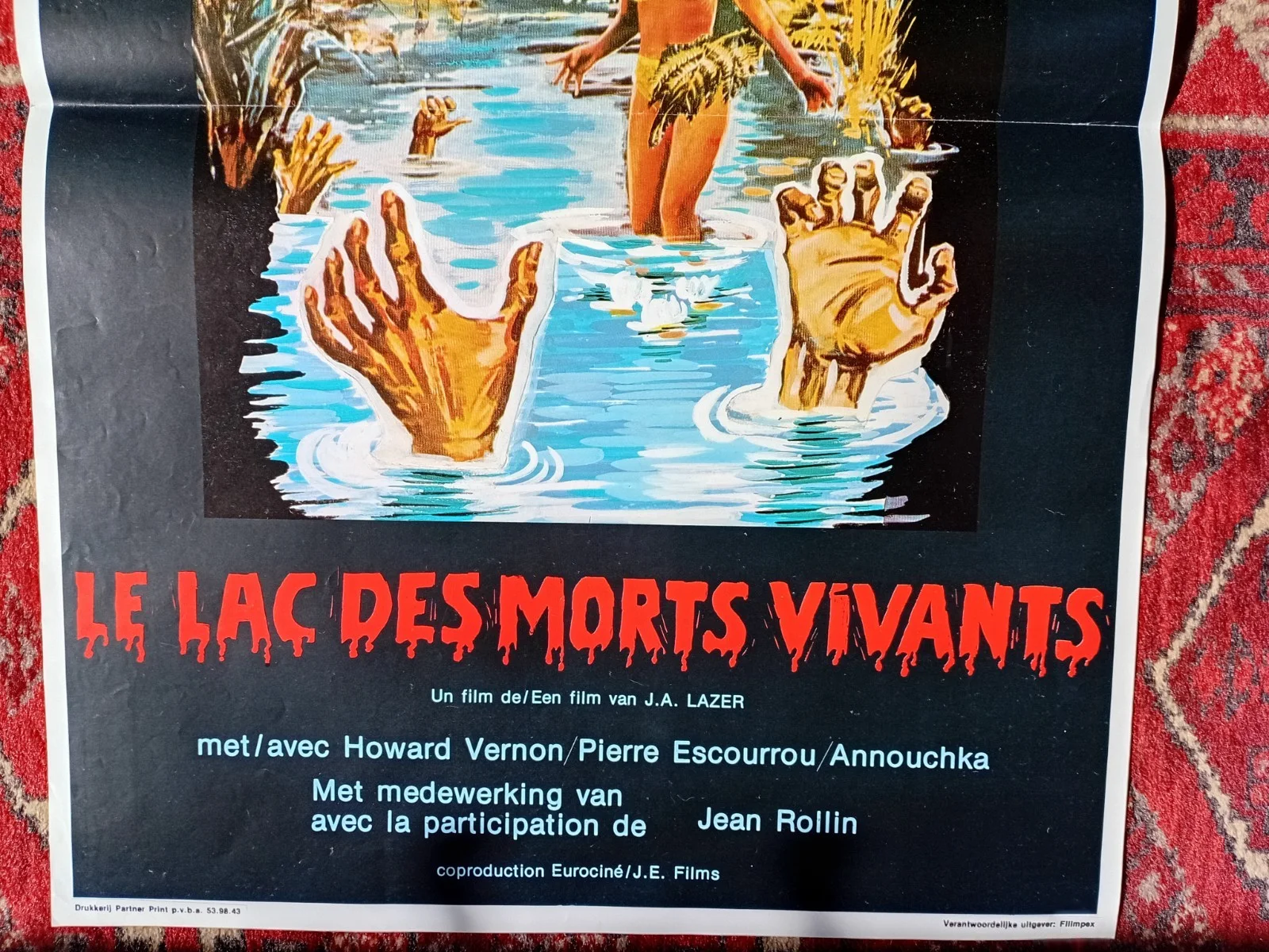 Zombie Lake 1981 Jean Rollin - Original Small French Film Poster 54 x 36cm, изображение 4