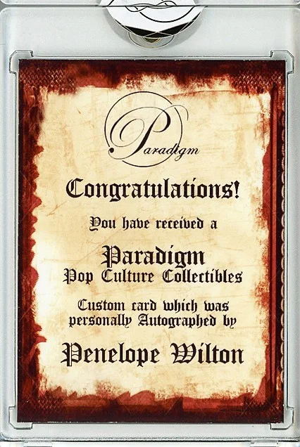 Penelope Wilton — -DOWNTON ABBEY- PENELOPE WILTON Signed/Autograph/Auto Certified TV Trading Card, image 2