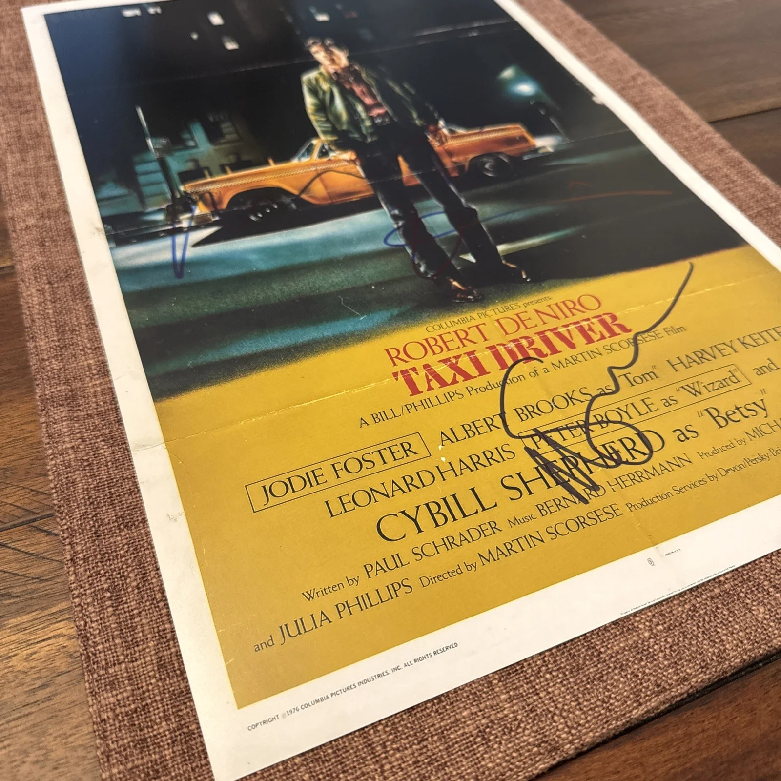 DUAL SIGNED DENIRO SCORSESE TAXI DRIVER 11x17 MOVIE PRINT AUTOGRAPHED w/COA !, изображение 2