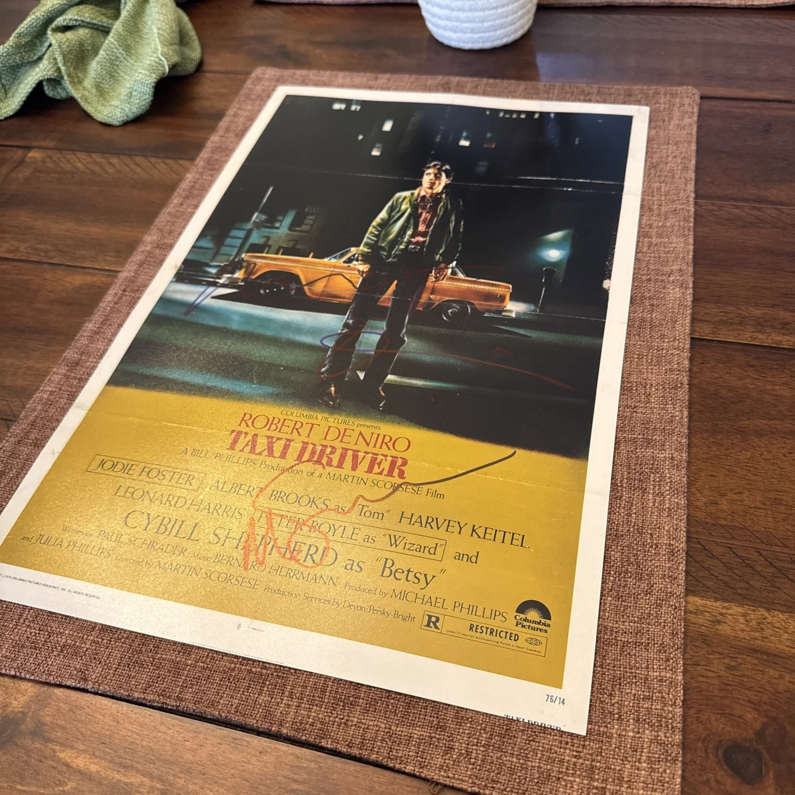DUAL SIGNED DENIRO SCORSESE TAXI DRIVER 11x17 MOVIE PRINT AUTOGRAPHED w/COA !, изображение 3
