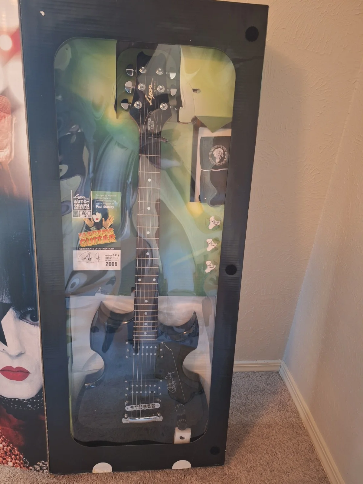Paul Stanley KISS Autographed Lyon by Washburn Electric Guitar COA LOCAL PICKUP!, изображение 2