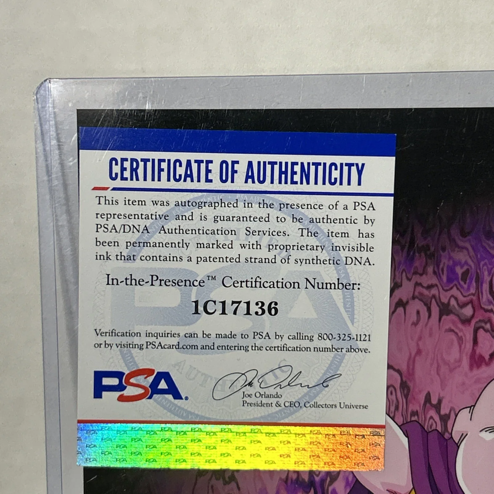 Josh Martin — Josh Martin Signed Majin Buu Signed Autographed 10x8 Photo PSA Authenticated, изображение 2