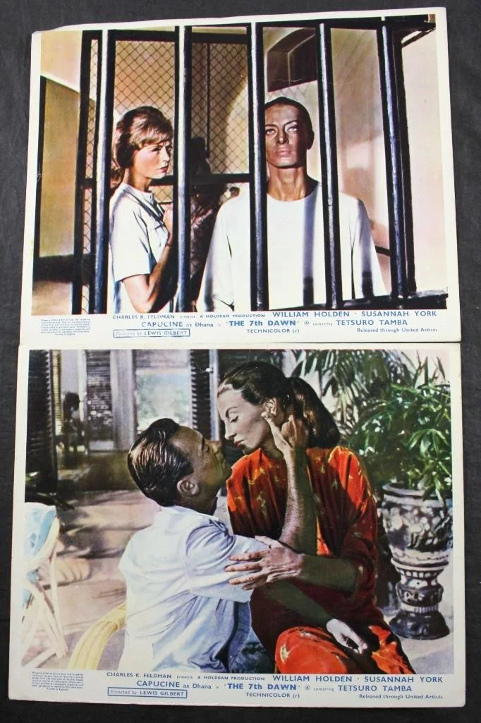 1964 THE 7th DAWN, SET of 14 COLOUR LOBBY CARDS, WILLIAM HOLDEN, LEWIS GILBERT, изображение 5