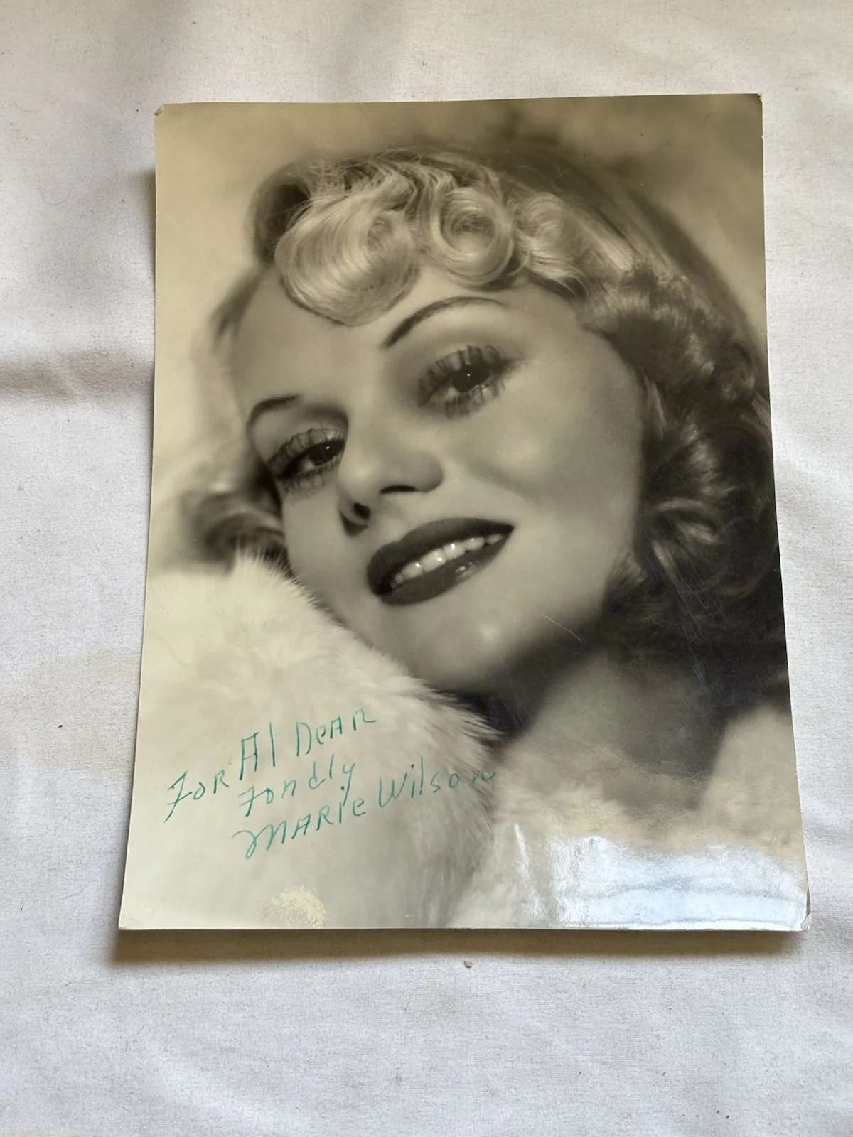 Marie Wilson — MARIE WILSON INSCRIBED PHOTO. Trimmed To 6” x 8”. Great Picture.
