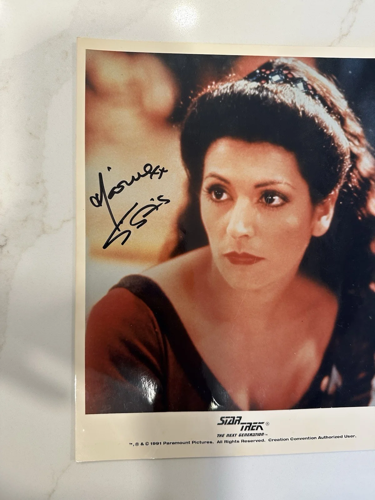 Star Trek TNG: Autographed 8x10 Print Of Deanna Troi AKA Marina Sirtis, изображение 2