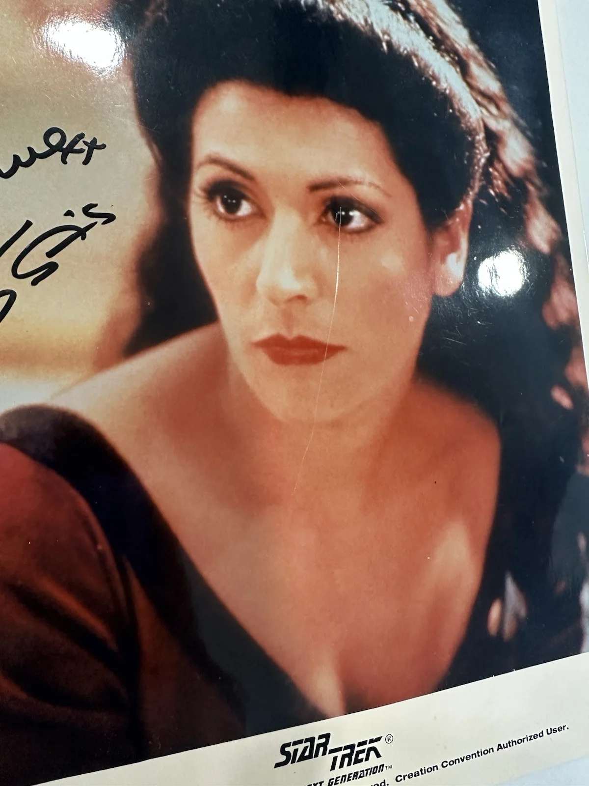 Star Trek TNG: Autographed 8x10 Print Of Deanna Troi AKA Marina Sirtis, изображение 3