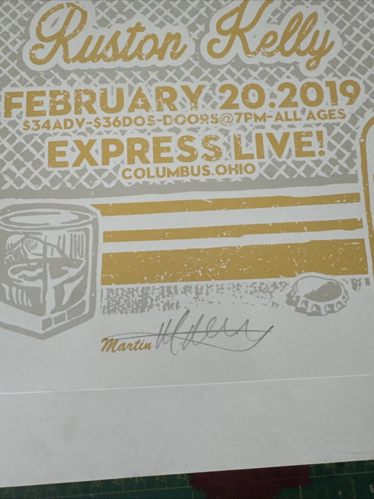2019 Brothers Osborne Tour Poster Express Live Columbus Ohio Ruston Kelly, image 3