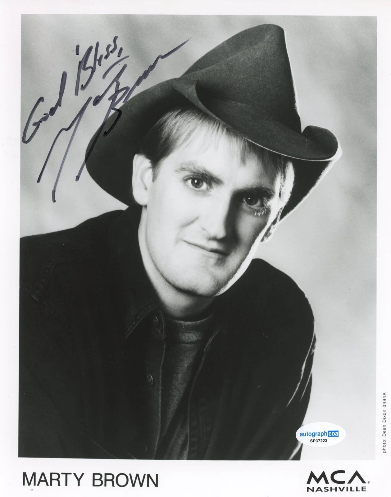 Marty Brown — Marty Brown "It Must Be the Rain" Country Singer AUTOGRAPH Signed 8x10 Photo, изображение 2