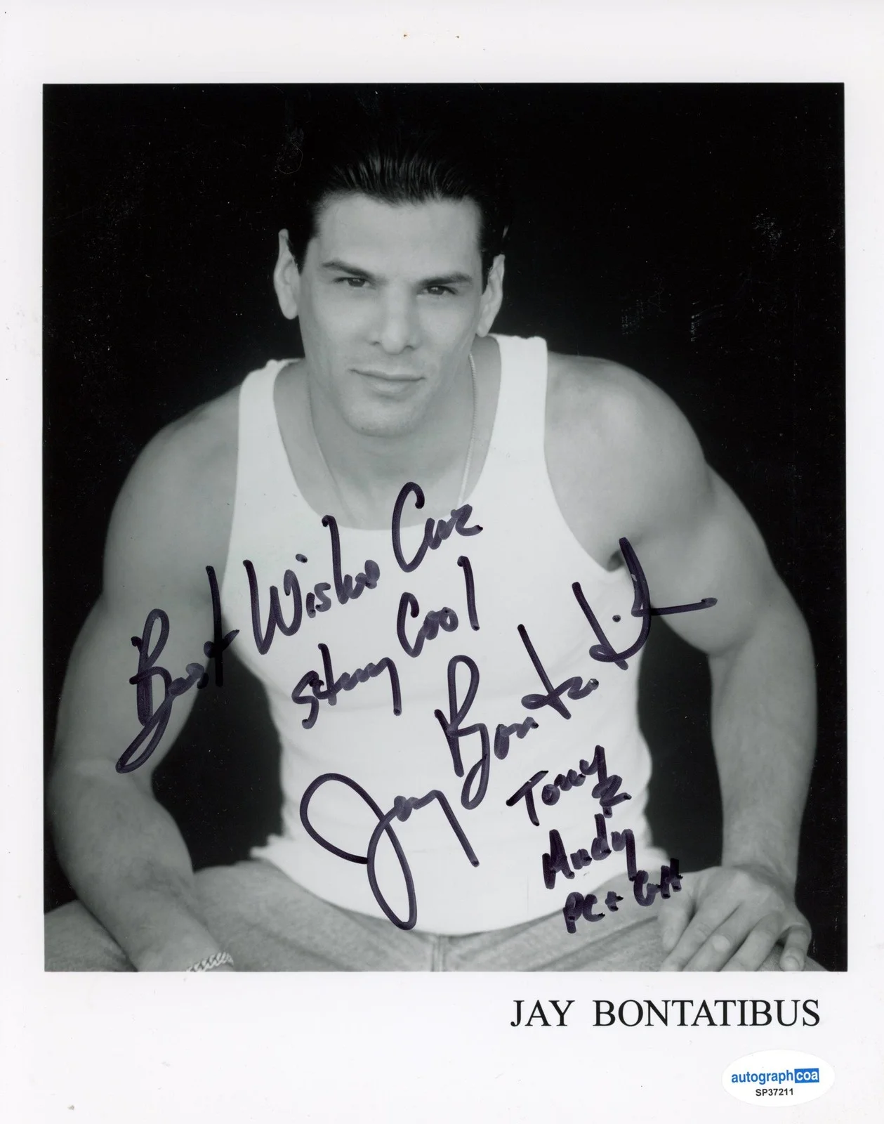 Jay Bontatibus — Jay Bontatibus "The Young an the Restless" AUTOGRAPH Signed 8x10 Photo ACOA, изображение 2