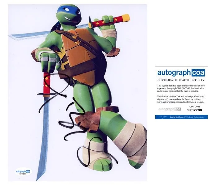Jason Biggs — Jason Biggs "Teenage Mutant Ninja Turtles" SIGNED 'Leonardo' 8x10 Photo ACOA