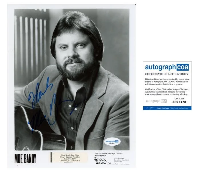 Moe Bandy — Moe Bandy "Bandy the Rodeo Clown" Singer AUTOGRAPH Signed 8x10 Photo ACOA