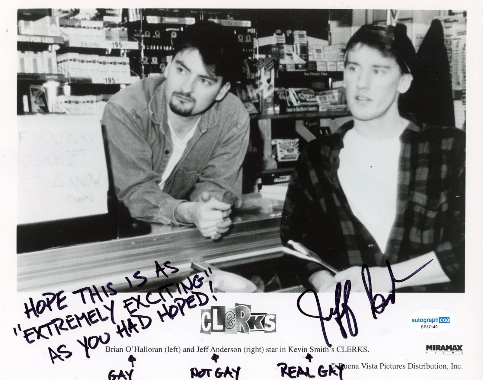 Jeff Anderson — Jeff Anderson "Clerks" AUTOGRAPH Signed 'Randal Graves' 8x10 Photo ACOA, image 2
