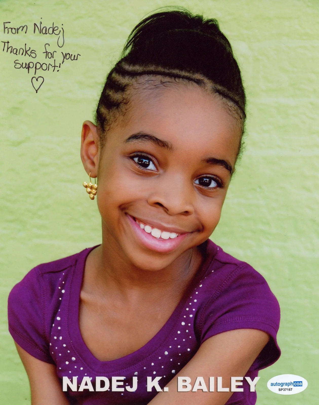 Nadej Bailey — Nadej Bailey "Resurrection" AUTOGRAPH Signed Autographed 8x10 Photo ACOA, image 2
