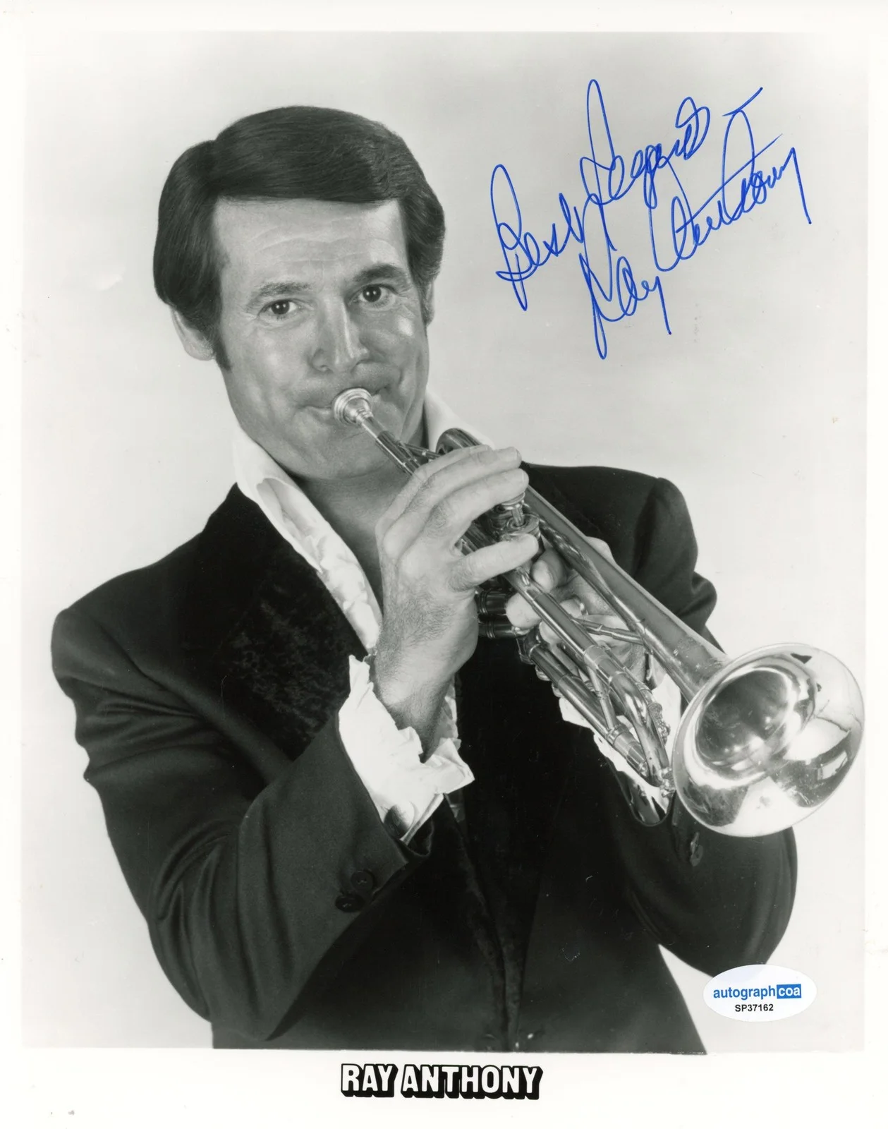 Ray Anthony — Ray Anthony "Glenn Miller Orchestra" Trumpeter AUTOGRAPH Signed 8x10 Photo ACOA, изображение 2