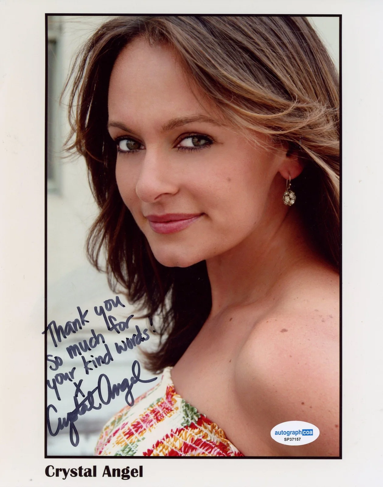 Crystal Angel — Crystal Angel "The Quitter Show" AUTOGRAPH Signed Autographed 8x10 Photo ACOA, изображение 2