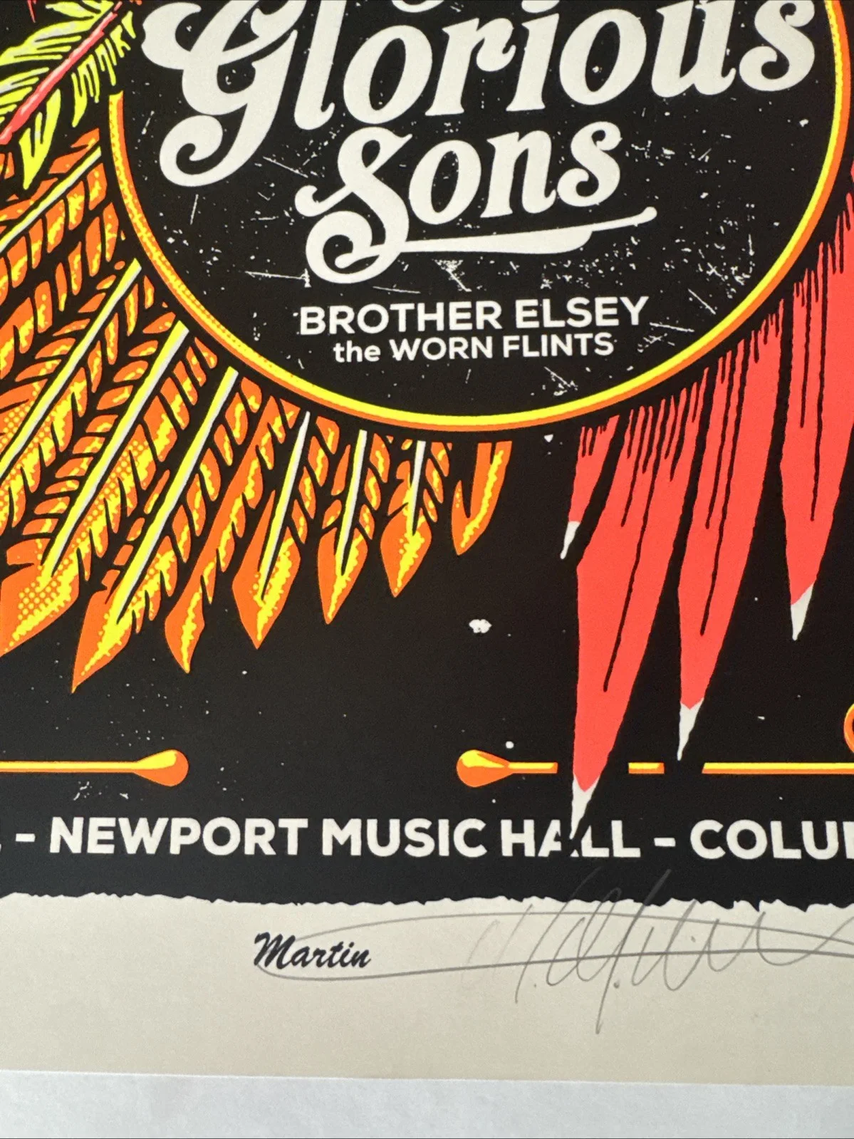 2021 The Glorious Sons Tour Poster Columbus Ohio Newport Martin Brother Elsey, изображение 3